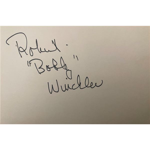 Robert "Bobby"  Winkler Signature