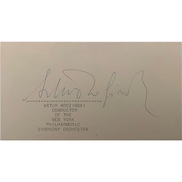 New York Philharmonic Conductor Arthur Rodzinski Original Signature