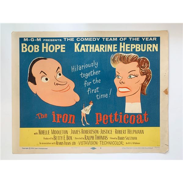 The Iron Petticoat original 1956 vintage lobby card