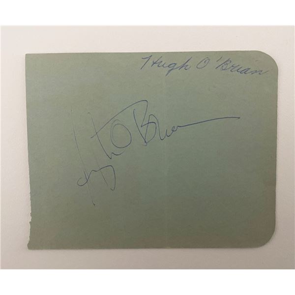 Actor Hugh O'Brian signature cut