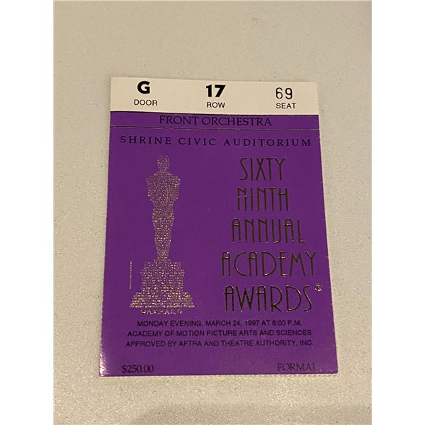 Original 1997 Admission Ticket to 69th Annual Academy Awards