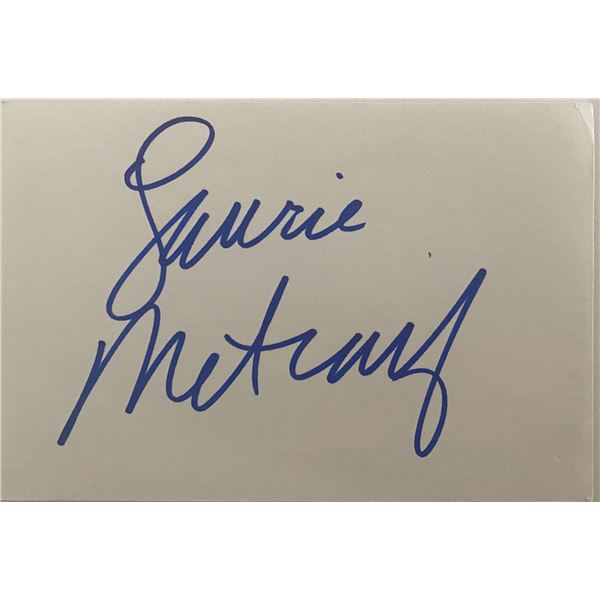 Laurie Metcalf original signature. 6x4 inches