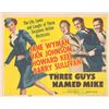 Image 7 : Three Guys Named Mike set of 8 original lobby cards