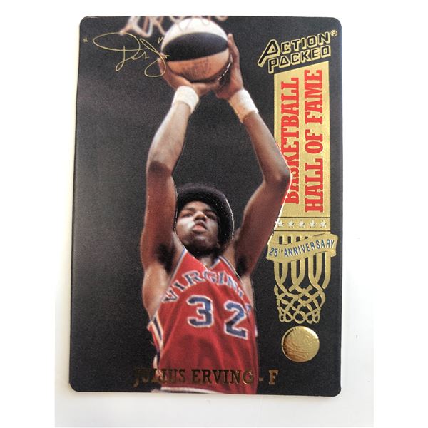 Julius Erving Hall of Fame Basketball Card 25th Anniversary
