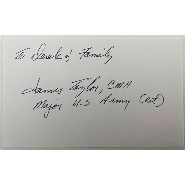 WW2 James Taylor signed note