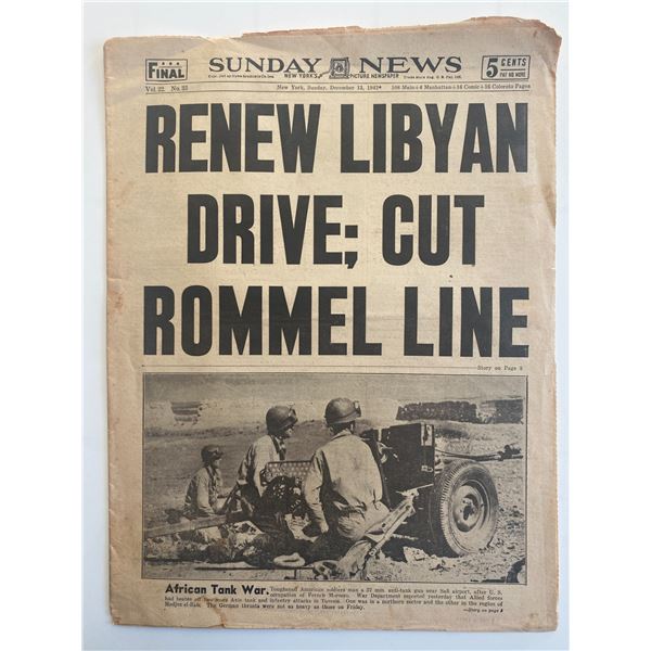 New York Sunday News Original 1942 Vintage Newspaper