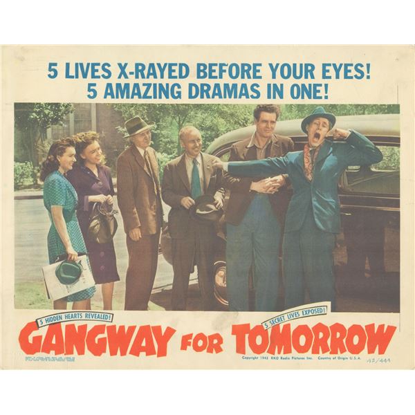 Gangway for Tomorrow   1943 original vintage lobby card