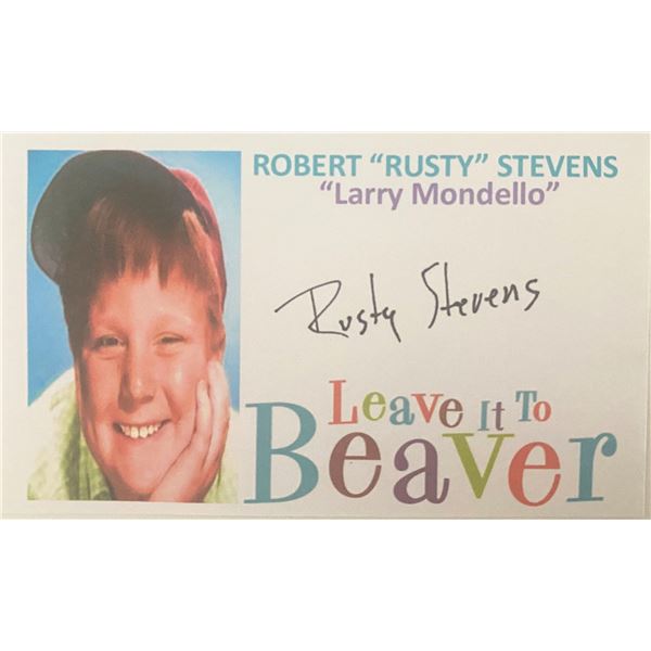 Leave it to Beaver Robert "Rusty" Stevens signed card