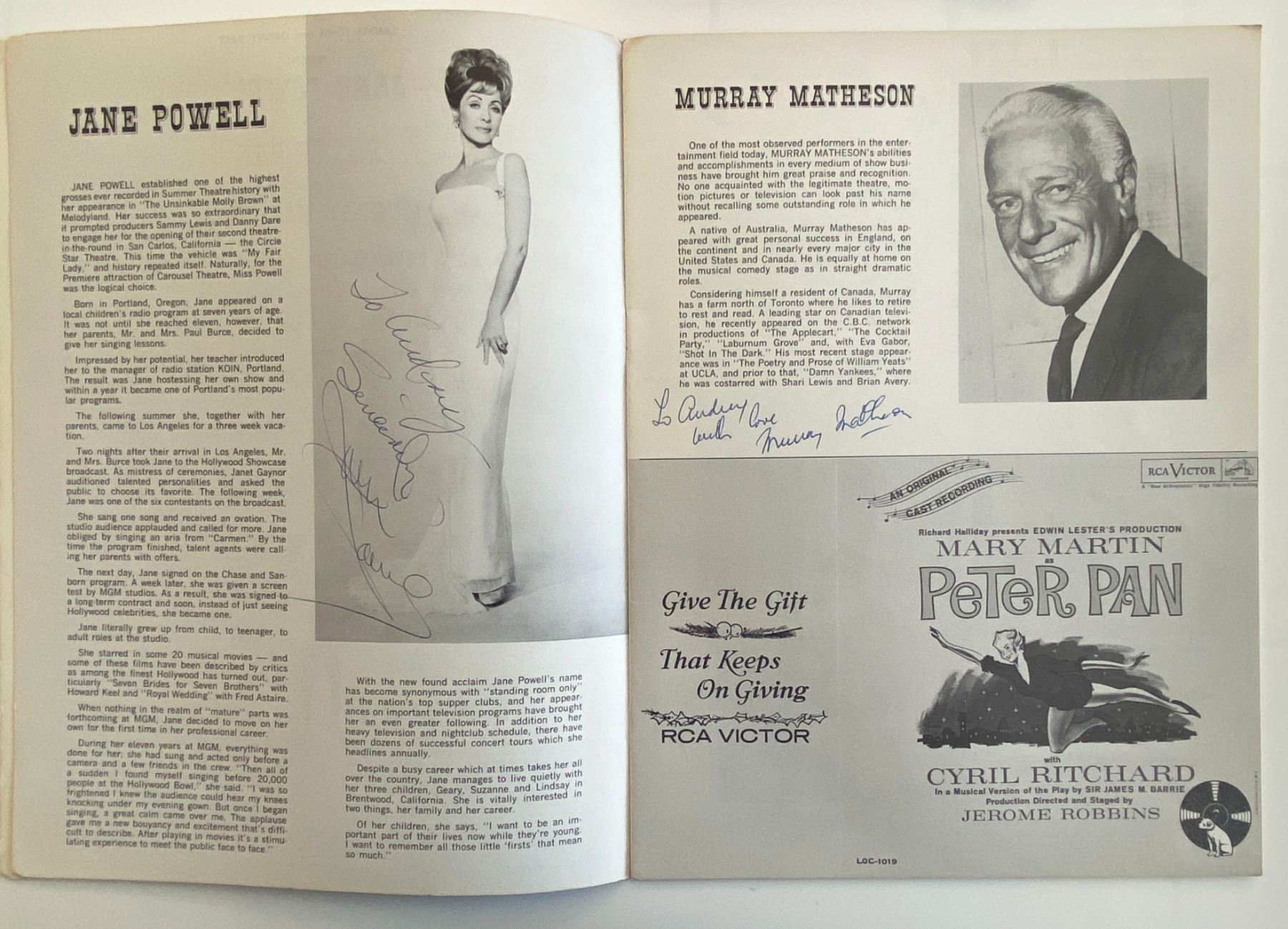 Peter Pan Rewards Program Peter Pan cast signed program - Test Site