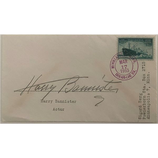 Harry Bannister signed 1953 cover