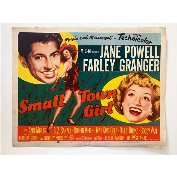 Small Town Girl original 1953 vintage lobby card