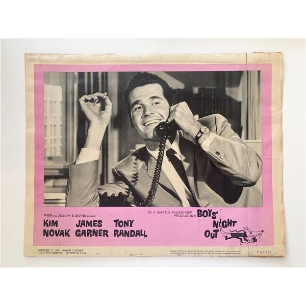 Boys Night Out original 1962 vintage lobby card
