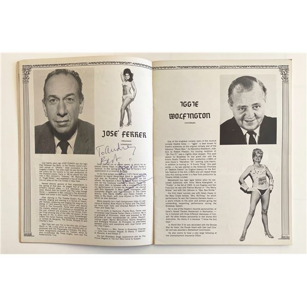 A Funny Thing Happened on the Way to the Forum cast signed program