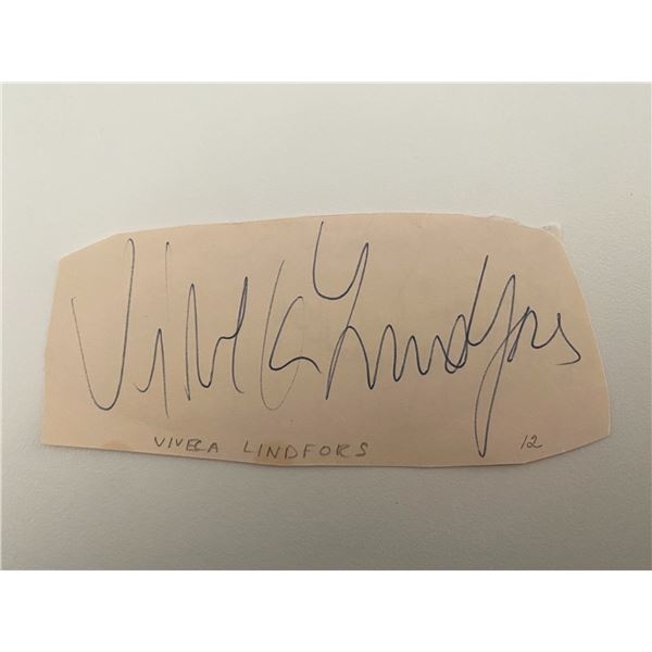 Stargate Actress Viveca Lindfors autograph