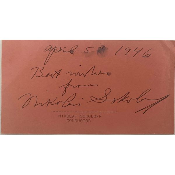 Conductor Nikolay Sokolov original signature