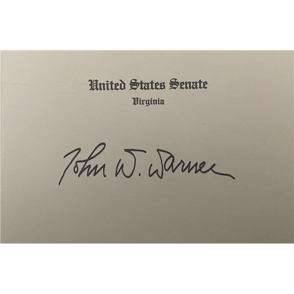 Virginia  Senator John Warner original signature