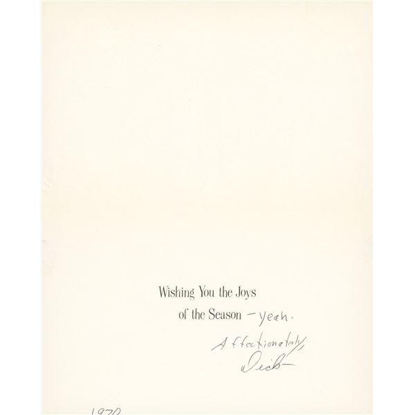 Dick Sargent signed holiday card