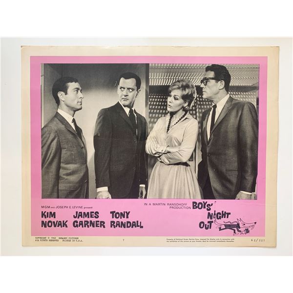 Boys Night Out original 1962 vintage lobby card
