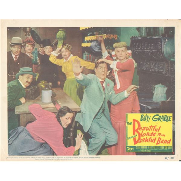 The Beautiful Blonde from Bashful Bend  1949 original vintage lobby card