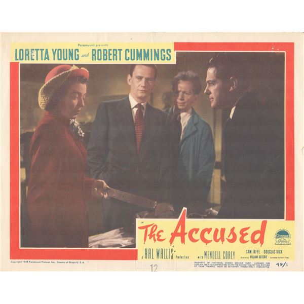 The Accused 1948 original vintage lobby card