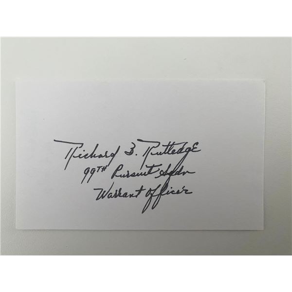 WWII Tuskegee Airman Richard B. Rutledge signed envelope