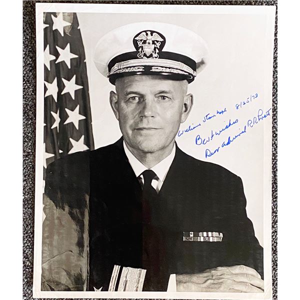 U.S. Navy Rear Admiral Richard R. Pratt signed photo