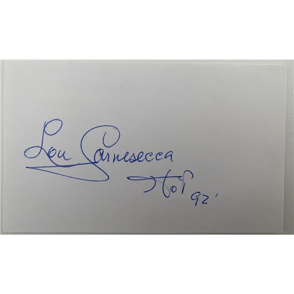 Basketball HOF Lou Carnesecca signature
