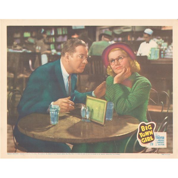 Big Town Girl 1937 original vintage lobby card