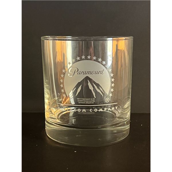 Paramount Pictures commemorative rocks glass