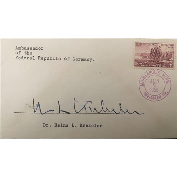 Dr. Heinz L Krekeler Signed Envelope