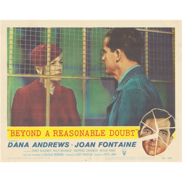Beyond a Reasonable Doubt 1956 original vintage lobby card