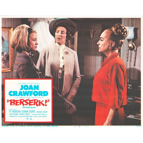 Berserk! 1967 original vintage lobby card