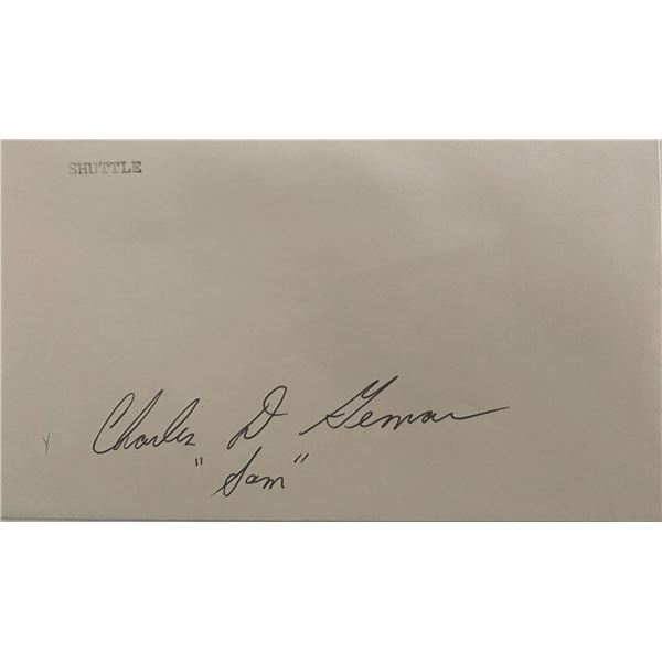 Astronaut Charles D. Gemar original signature