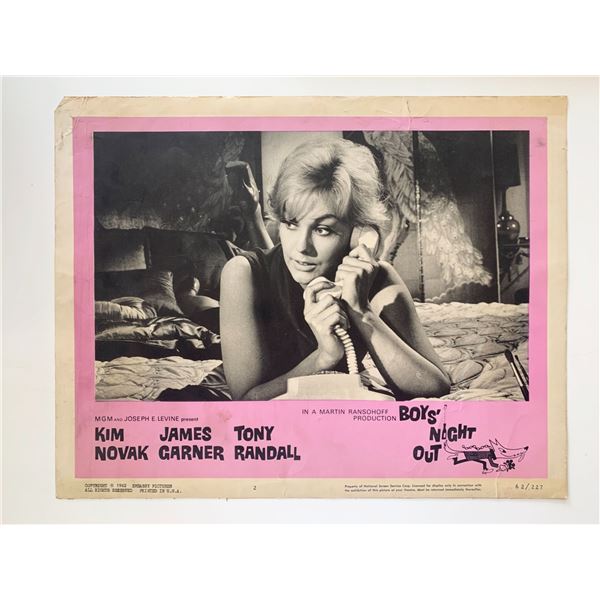 Boys Night Out original 1962 vintage lobby card
