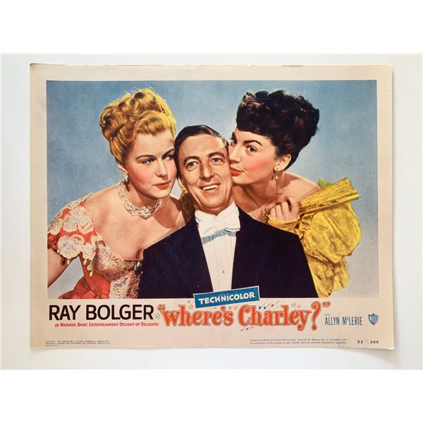 Where's Charley? original 1952 vintage lobby card
