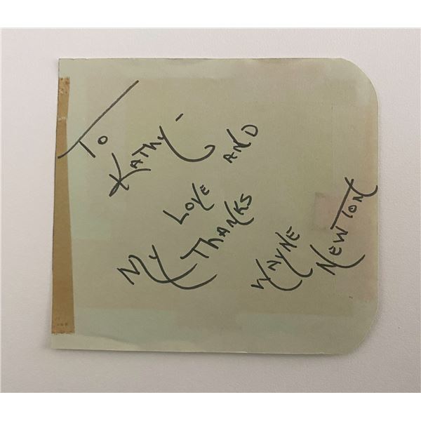 Wayne Newton signed note