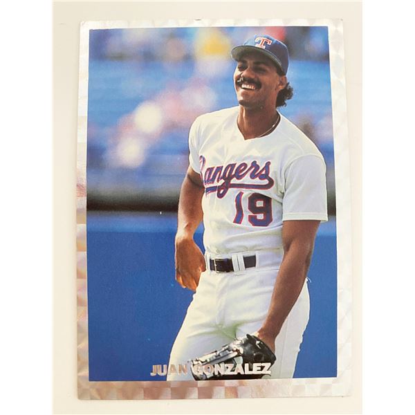 Juan Gonzalez Texas Rangers Baseball Card