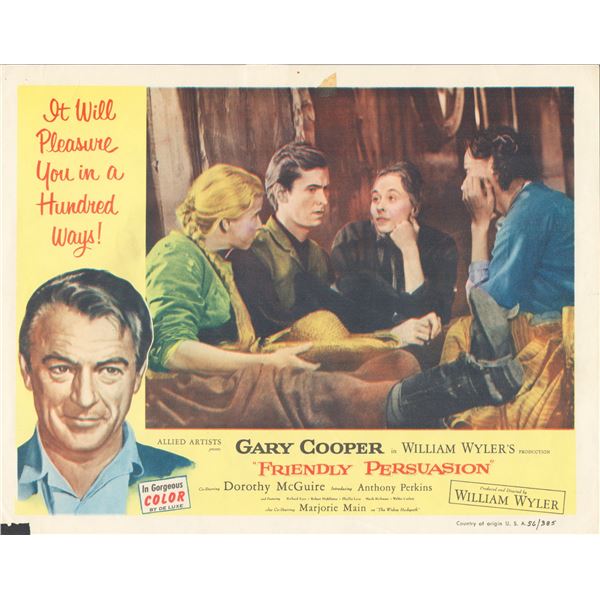 Friendly Persuasion 1956 original vintage lobby card
