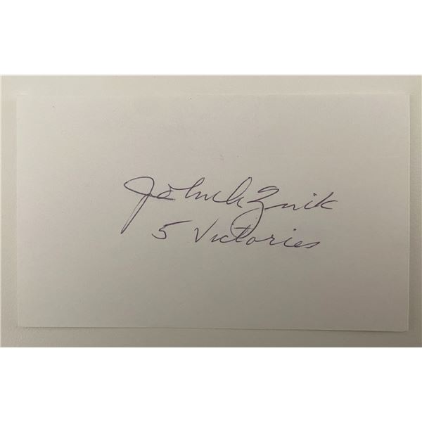 WW2 John Zink signed note