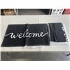 Image 1 : 2 NEW 30X17 RUBBER WELCOME MATTS