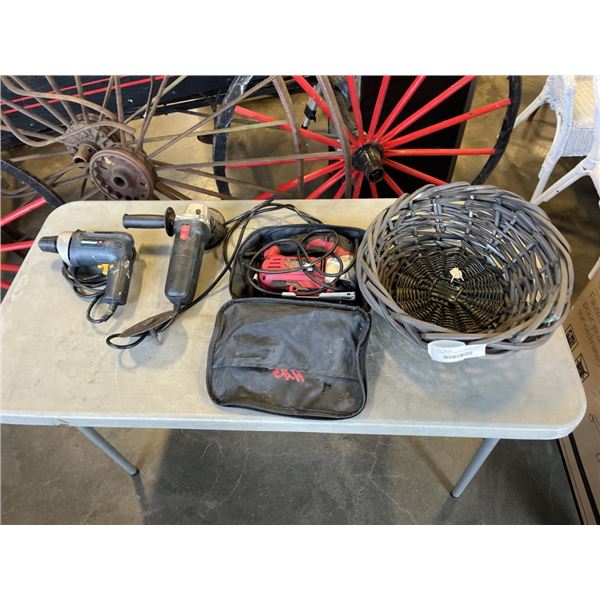JIGSAW, DRILL AND ANGLE GRINDER