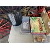 Image 2 : BOX OF ASSORTED OFFICE SUPPLIES, NEW WINE BAGS ETC