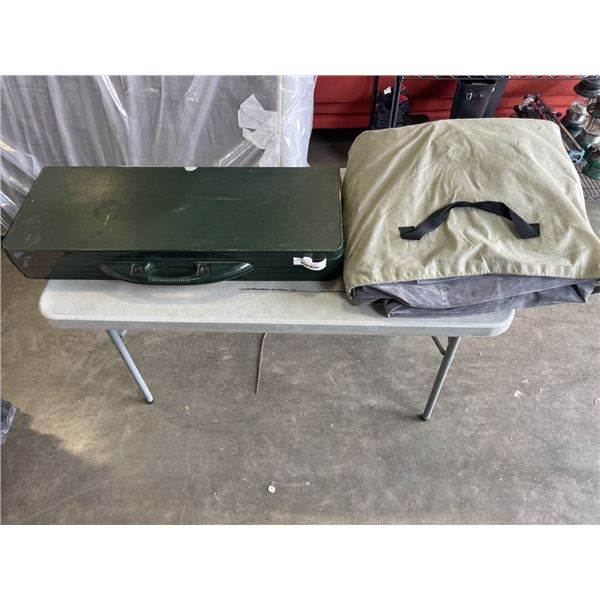 PORTABLE CAMPING TABLE AND AIR MATRESS