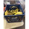 Image 2 : CRATE OF HEAVY DUTY STRAPS, SAFETY CONES AND GAS CAN