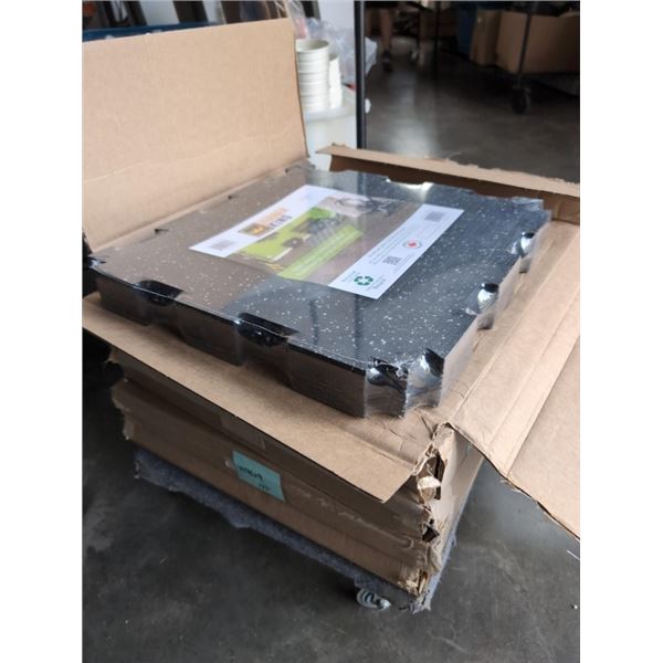 5 BOXES OF NEW RUBBERIZED FLOORING 115 SQ FT TOTAL