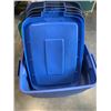 Image 2 : LOT OF STORAGE TOTES AND ACCORDION SHELF