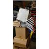Image 2 : ASSORTED NEW ITEMS, BUNDLE OF FOLDING TABLE LEGS AND A BOX OF WIRE