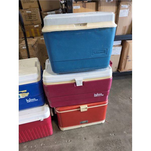 METAL COOLER, IGLOO COOLER AND RUBBERMAID COOLER