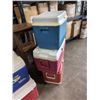 Image 3 : METAL COOLER, IGLOO COOLER AND RUBBERMAID COOLER