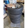 Image 1 : 4 CHEVY 5 BOLT RIMS WITH 215 60/R15 TIRES
